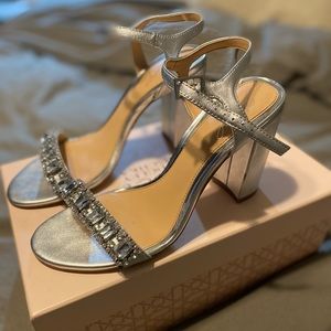 Women’s size 7 silver chunky heel